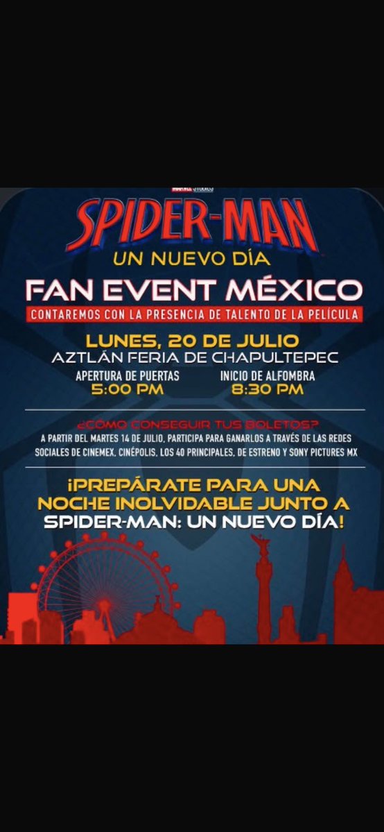 JenyGeek's tweet photo. Ya está la info oficial para asistir al fan event de "Spider-Man:Un nuevo día"😍❤️🤘🏻🕸️🕷️
#spiderman #fanevent #marvel #ucm https://t.co/AbL4GKPJ22