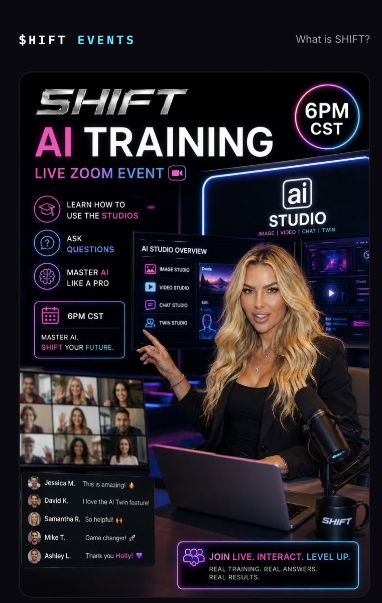 azizi124's tweet photo. Join us tomorrow for Shift AI training

https://t.co/3ROrw8IE2f https://t.co/S52AsKDE2n