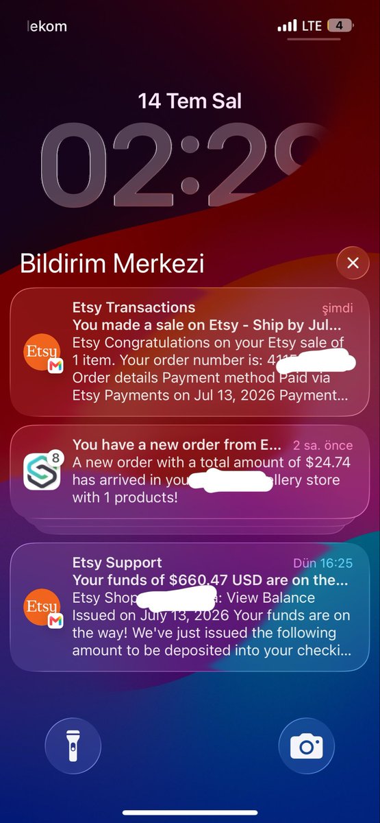 cutecatetsy's tweet photo. 02:29’da gelen satış bildirimi… 📦

Etsy’de en güzel hislerden biri, uyurken bile sipariş almaya devam etmek.

Başarı bir günde olmuyor, bir gün oluyor. 

#Etsy #EtsyTürkiye #EtsySeller #Eticaret #Girişimcilik #Küçükİşletme #OnlineSatış #EtsySEO #DijitalPazarlama #PasifGelir https://t.co/U856nHfs1i
