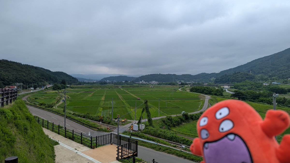 ikaimon_team's tweet photo. おはようございます⛩️

今朝の遠野も
雲がりがちの朝です。

蒸し暑くなりそうな予報なので
向こう側との境界線が溶け出すかもしれません…

本日も調査隊、活動開始です🔍️
#イカイもん #遠野市 https://t.co/LBASxJC2UM