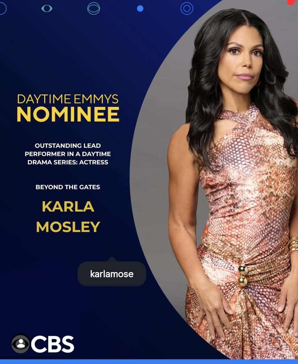 DanJKroll's tweet photo. Congratulations to Karla Mosley and Tamara Tunie on their first #DaytimeEmmys nominations. They are both nominated in the Lead Actress category. These are also the first Daytime Emmy nods for #BeyondtheGates https://t.co/G8JsuZBqPw