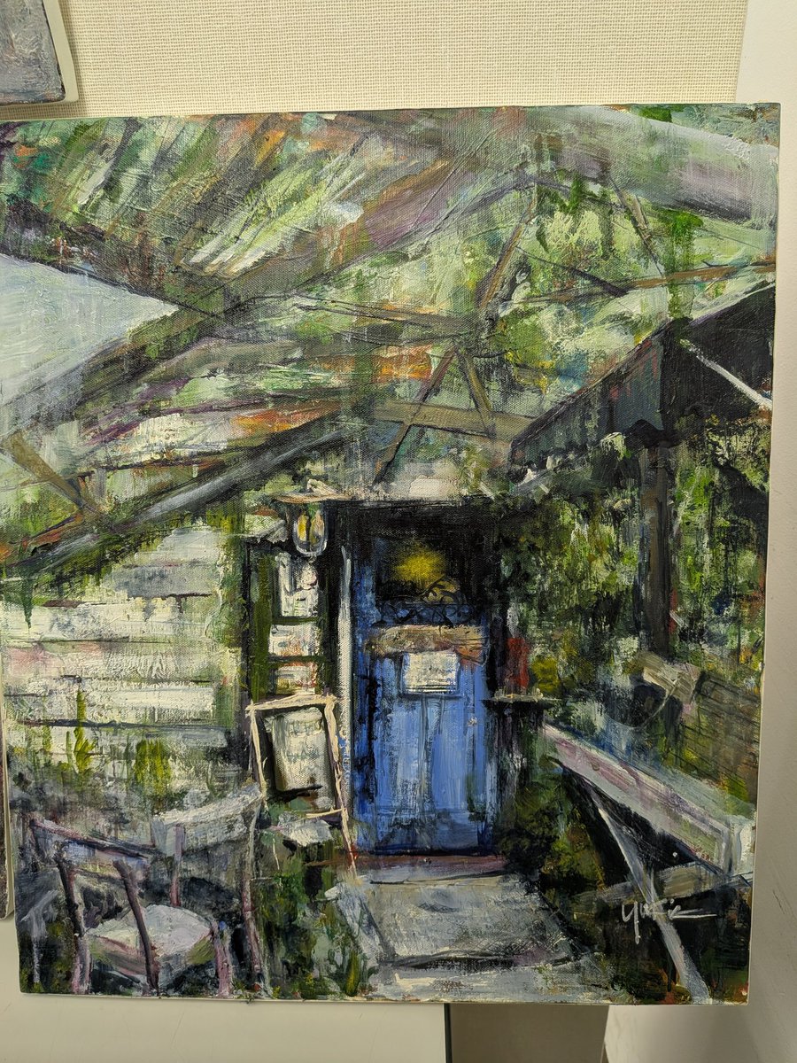 青い扉の向こう」 #絵画 #油絵 #アート #油彩画 #美術