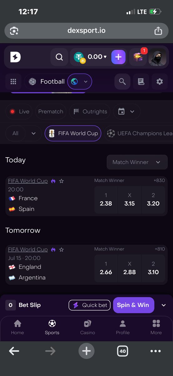 YoungSil7's tweet photo. France 🇫🇷 vs Spain 🇪🇸 has all the ingredients for an unforgettable World Cup semifinal. 
@Dexsport has live World Cup markets with top odds, so if you’re watching the match anyway, make your prediction before kickoff. Wallet-based, no KYC &amp; instant crypto payouts. 

#WorldCup2026 https://t.co/uxRbei1fOT
