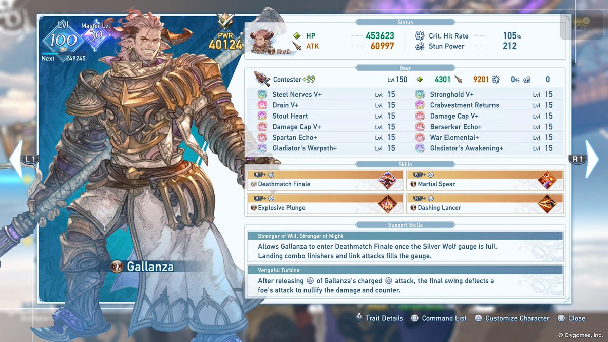 TheOddMarcus's tweet photo. With Gallanza help the dragon. Was mainly using Sandolphon but promised myself if we ever get the chance to playas the bosses like him I’d do him justice.
I think even only at Mastery Level 30.
I’m there 😂 
I love this game!!!
#Tank #gbfr #gbfrelink #ragnarok #granblue https://t.co/tFu8sC5c8I