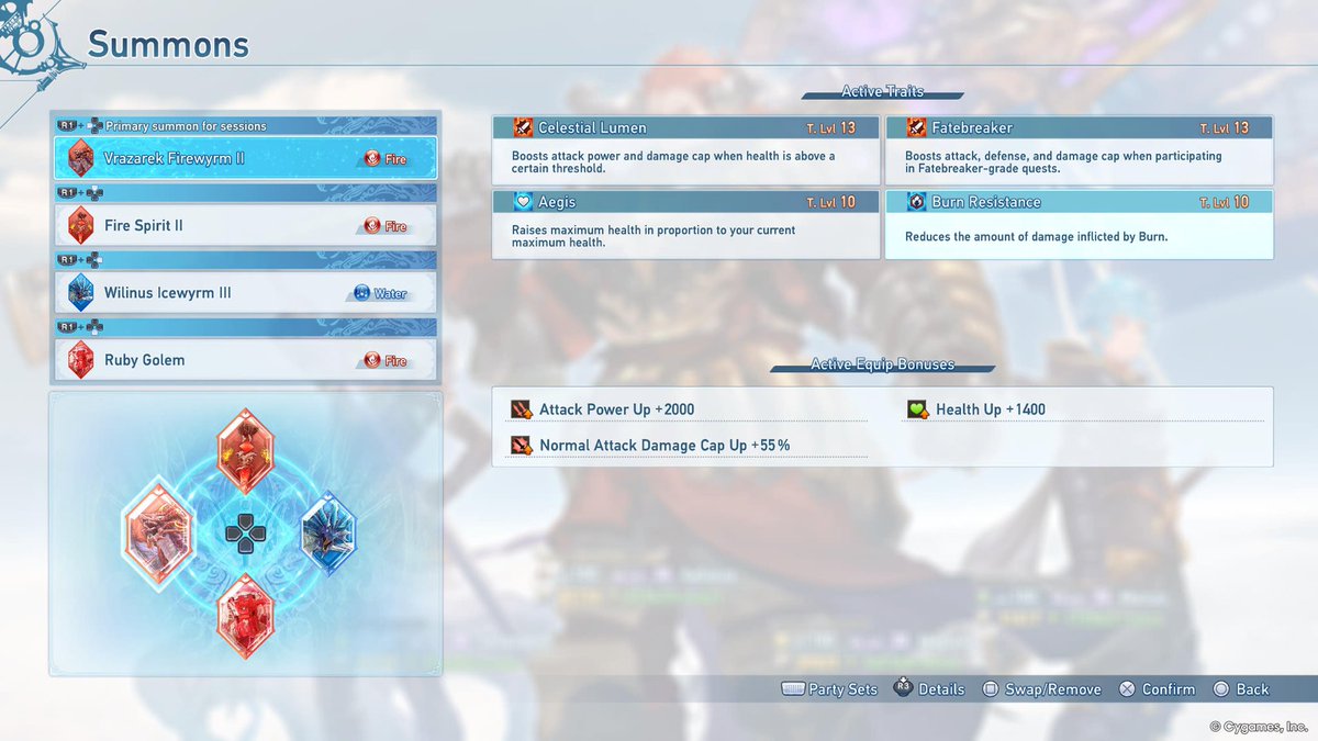 TheOddMarcus's tweet photo. With Gallanza help the dragon. Was mainly using Sandolphon but promised myself if we ever get the chance to playas the bosses like him I’d do him justice.
I think even only at Mastery Level 30.
I’m there 😂 
I love this game!!!
#Tank #gbfr #gbfrelink #ragnarok #granblue https://t.co/tFu8sC5c8I
