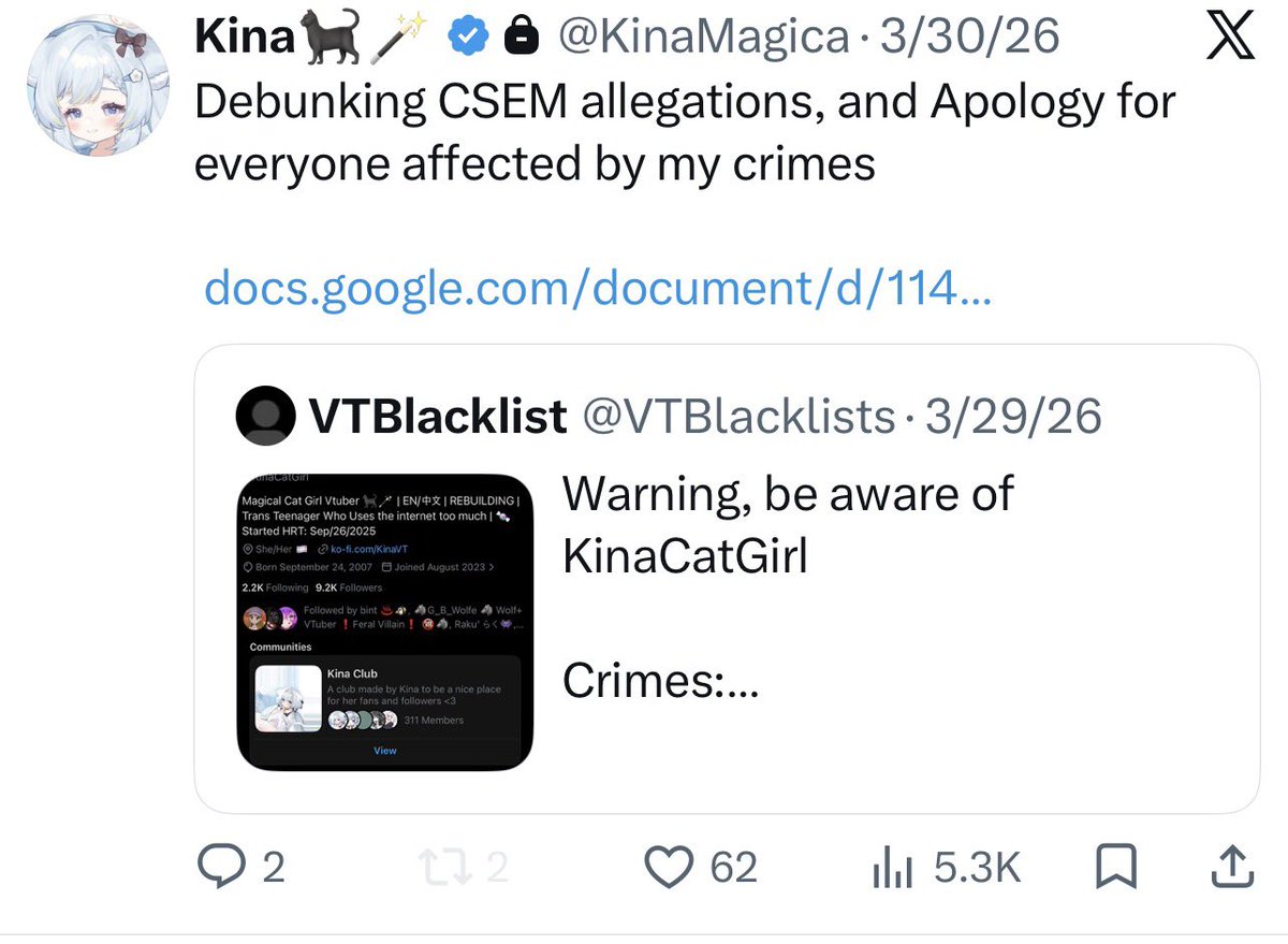 Kina tweet media