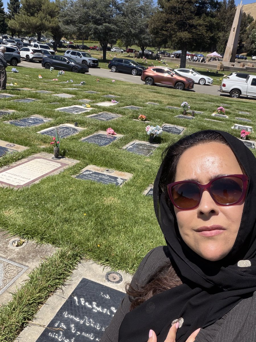 HalimaKazem's tweet photo. This Bay Area cemetery holds my grandparents, my aunts and uncles, so much of my family. A whole generation of us putting down roots in California soil, our names in Dari on the granite. Watching our elders pass, I find myself hoping there will be a place for me here too, when the time comes.