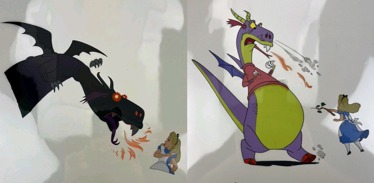 malerfique's tweet photo. @DisneyFilmatic disney alice in wonderland 1951 jabberwocky Cut from the film but its design almost finalized https://t.co/1Dgf2pGa1q