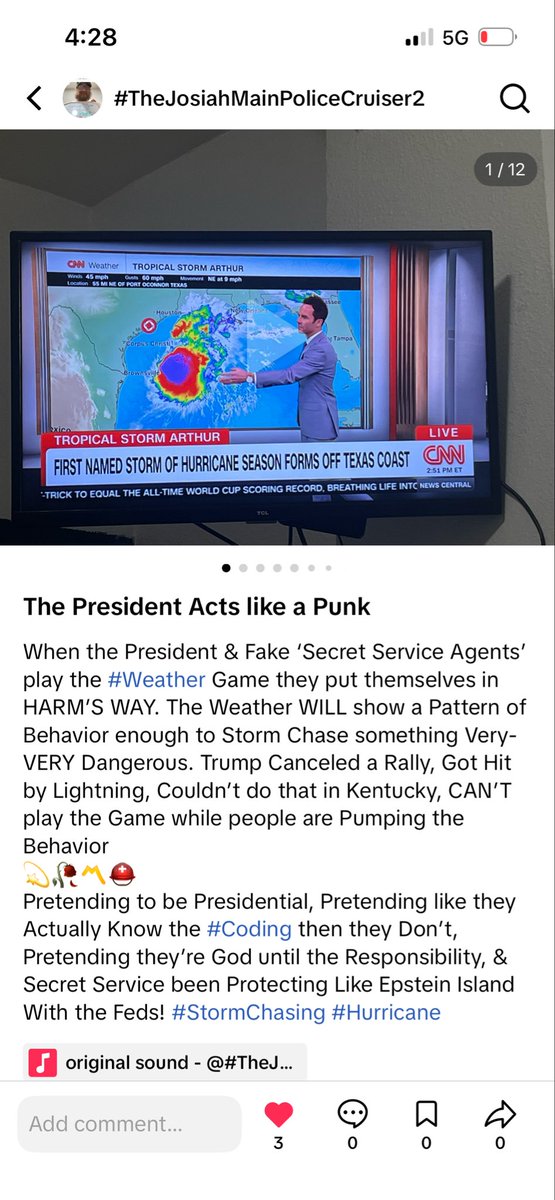 JosiahMain007's tweet photo. Talk about Shooting Trump in the Face, &amp; His Buddies Dying over Acting Stupid
💫🥀〽️⛑️
Play Stupid Games W/the Weather, Win Stupid Prizes
#DeadCop Dead Cop #DeadPrez #StankyLeg #TheJosiahMainPoliceCruiser 
Tik Tok is Lame! https://t.co/VpURLidXS8