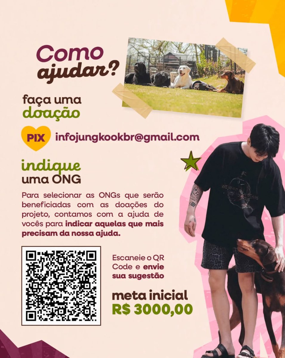 taeliarz's tweet photo. 🚨 ARMY, TEMOS UMA MISSÃO! 🐾💜

O BAM'S FRIENDS é um projeto beneficente em apoio às ONGs de proteção animal!

Doe, compartilhe e indique uma ONG para fazer parte dessa corrente do bem.

PIX: infojungkookbr@gmail.com

Mais informações na thread abaixo! 👇 https://t.co/u9jTKMUjTo