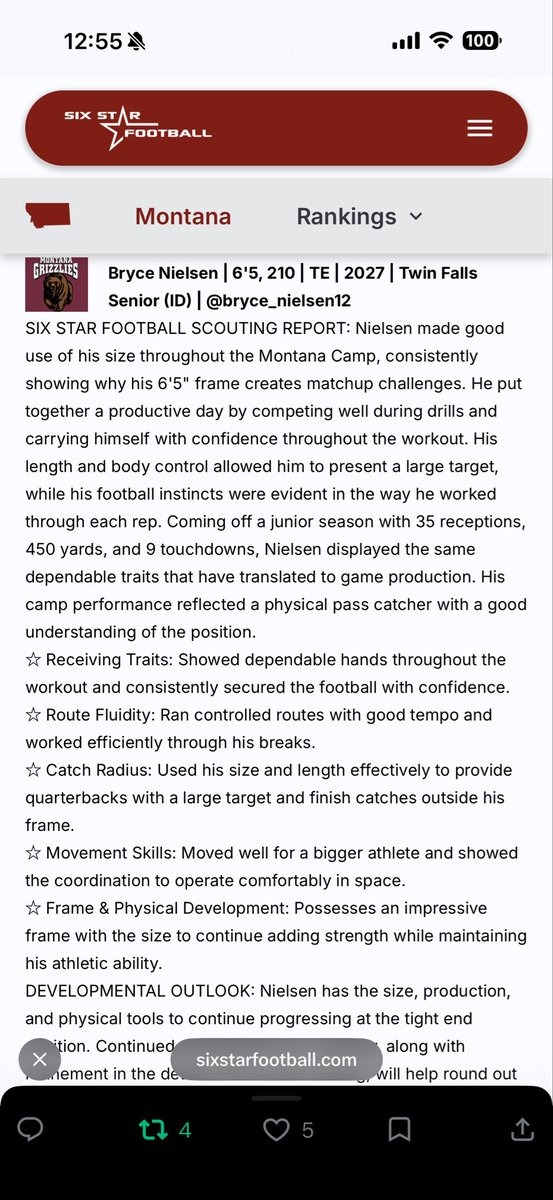 bryce_nielsen12's tweet photo. Thank you @sixstarfootball for the write up!
@CoachKenSchmidt @TRS_Performance @PhenicieRo53154 https://t.co/f40CKPpNI1