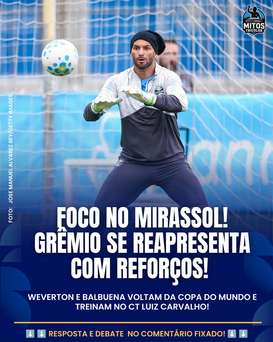 Mitostricolor's tweet photo. 🚨 DE VOLTA! Elenco se reapresentou no CT focado no Mirassol. Weverton e Balbuena voltaram da Copa e treinaram no gramado. Fotos: Lucas Uebel/Grêmio FBPA. 🇪🇪

Siga @MitosTricolor

#Grêmio https://t.co/YgsOlu08Sy