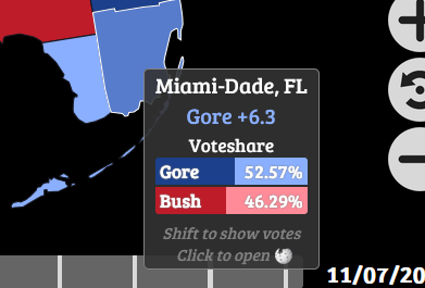 Leonz0_o's tweet photo. Al Gore did worse than Biden in Miami-Dade https://t.co/erdM6aAk1Z