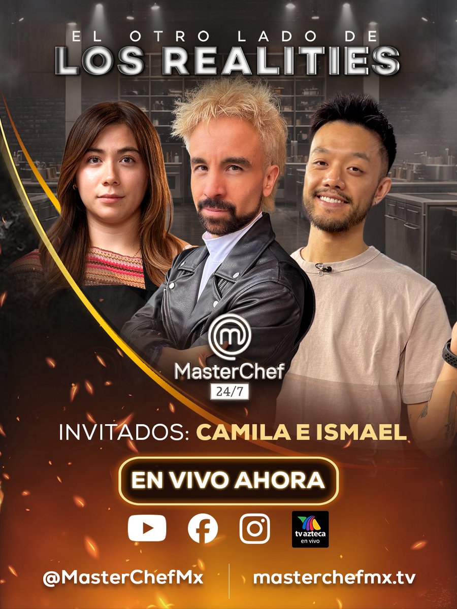 MasterChefMx's tweet photo. Recibimos a una integrante de "Las guapas del barrio" en #ElOtroLadoDeLosRealities 😎
Únete al podcast sin sensura de #MasterChefMx 24 / 7 en vivo a tráves de las redes oficiales de #AztecaUno #PodcastEnAzteca 💥🎥 https://t.co/SdSaEgeoeY