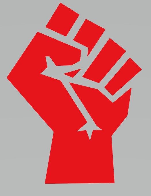 SheilaHolm's tweet photo. Look up the LOGOS of  the Teacher's Unions and Education Associations in America ... look familiar?
IDENTICAL to BLM (black), Communism (red). https://t.co/p7QnAeyfah