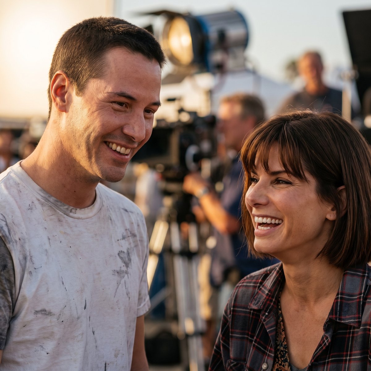 hollywoodboxuk's tweet photo. The chemistry was real, on and off camera. 🖤 A young Keanu Reeves and Sandra Bullock sharing genuine laughs behind the scenes of Speed. Do you miss the effortless charm of 90s movie duos?
#hollywoodbox #keanureeves #sandrabullock #90svibes #behindthescenes #throwback https://t.co/IHgxcmswuU