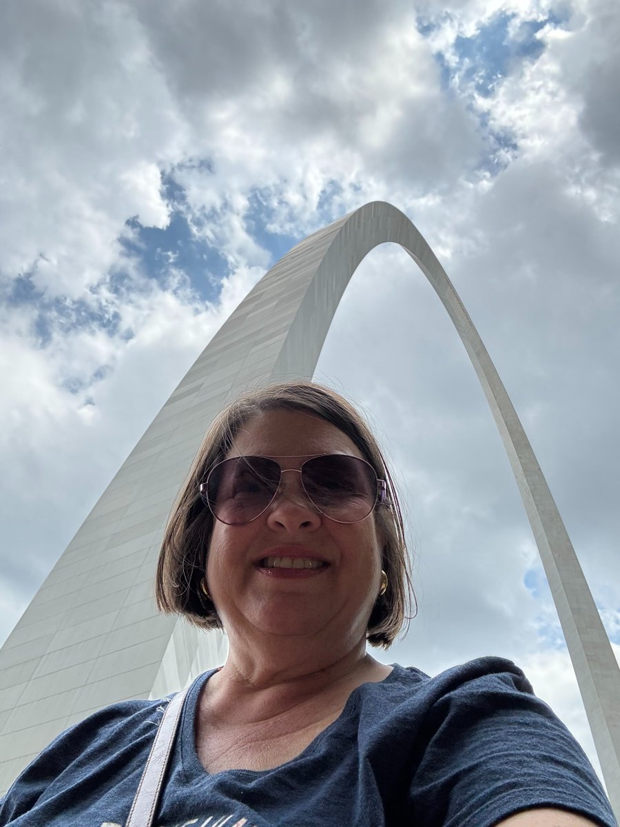 GatewayArchSTL's tweet photo. If you're going to take a selfie, you might as well make it iconic. https://t.co/B6GdNrvnzx