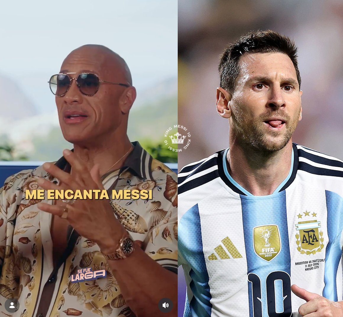 messi10_rey's tweet photo. The Rock🇺🇸🗣️: Me encanta Messi, es un atleta que superó las probabilidades, estoy muy feliz por todo su éxito, y he escuchado que es un gran tipo.....no sé si Messi necesita consejos, es alguien a quien la gente mira y tiene expectativas que seas capaz de hacer el trabajo, de cumplir, y eso es mucha presión puesta en Messi, no lo conozco pero te digo, en la tranquilidad de la noche hay momentos en que necesitas ser vulnerable y abrirse a su familia, esposa, etc...esa es la señal, no solo un gran atleta sino también un buen hombre.