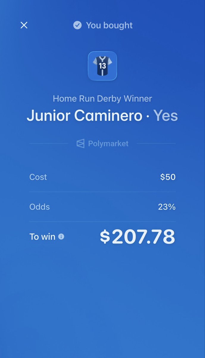 TMathSports's tweet photo. who do you have in the Home Run Derby? 
PolymarketPartner https://t.co/hh68HcryM6