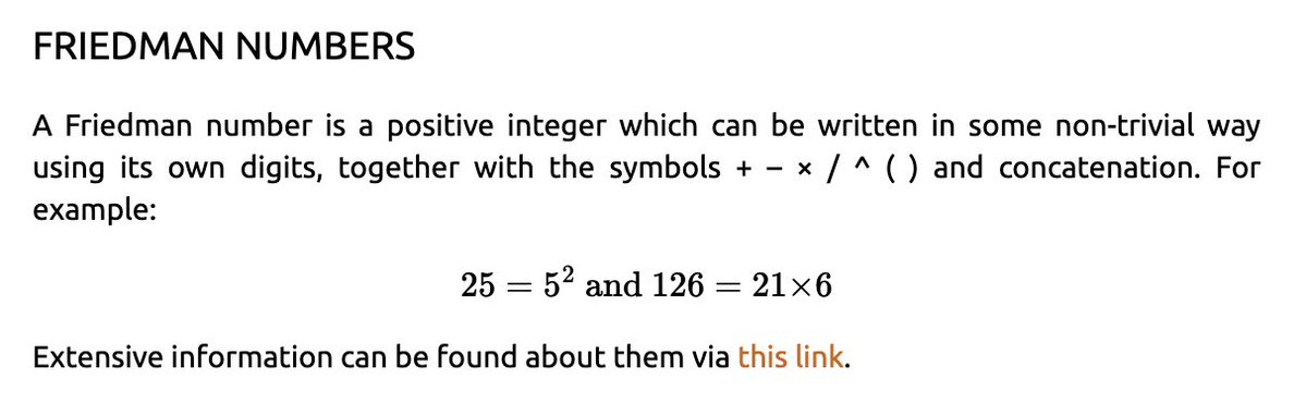 SeanReeves's tweet photo. 28226: 2 * 11 * 1283

Member of A048381: numbers  s.t. each nonzero digit  --> n-th prime and each 0 digit --> 1 yields a prime, here 3193313; Friedman number: 28226 = (28 × 6)^2 + 2; inconsummate, junction and Curzon number.

https://t.co/sLTxJri2EB
https://t.co/XzNKv4563K https://t.co/zZzzC2RcY7