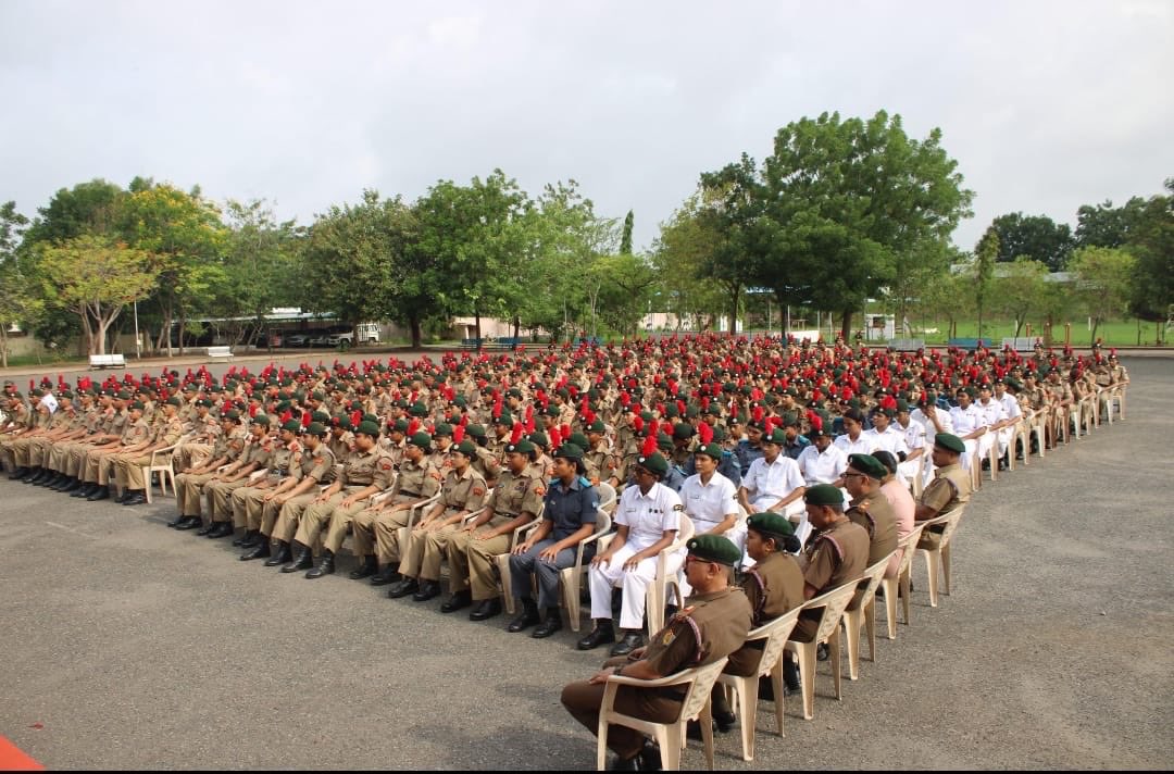 1gctrncc's tweet photo. 1GCTR NCC, Vadodara proudly commenced CATC at GNLA, Rajpipla with a strength of 482 NCC Cadets under the guidance of 02 Offrs, 06 ANOs and 09 PI Staff, aiming to enhance leadership, discipline, military training, Drone cum Cyber Security awareness among cadets. https://t.co/o4qeO5Lrhr