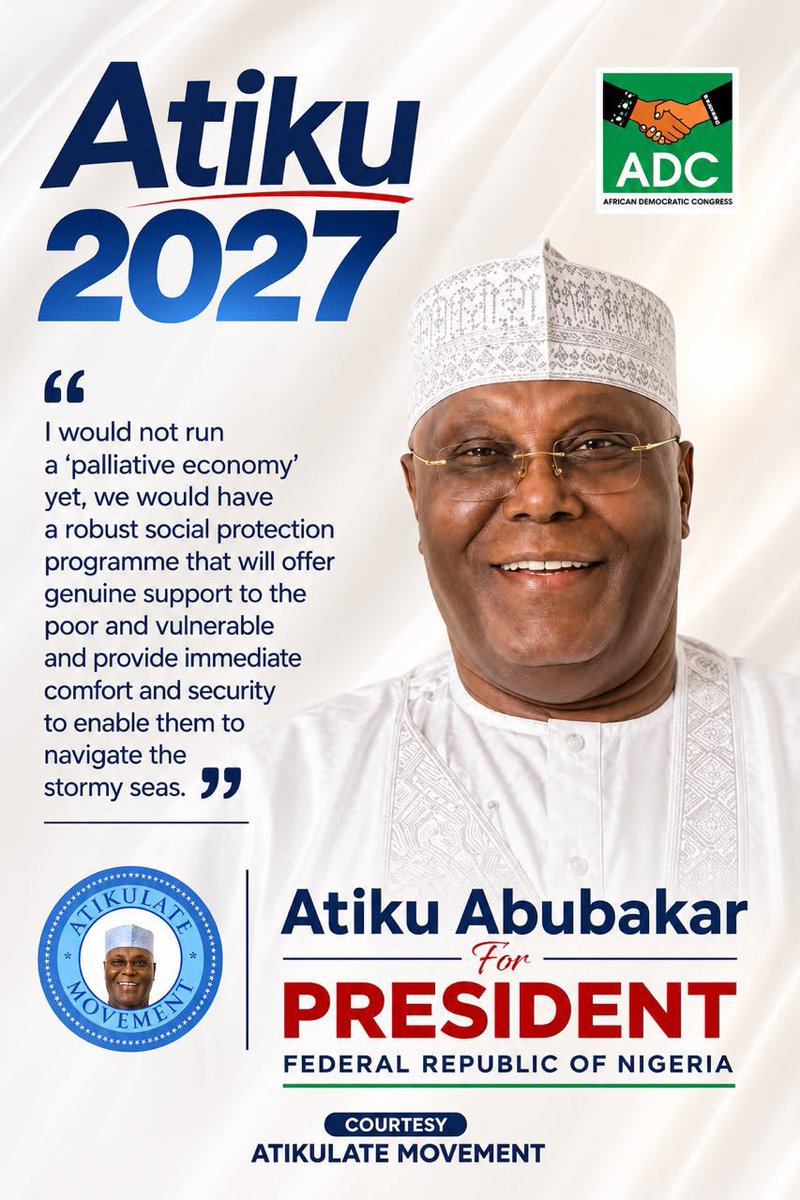 ADCVanguard_'s tweet photo. NIGERIA NEEDS A COMMANDER-IN-CHIEF, NOT A CAMPAIGNER-IN-CHIEF.

The successful rescue of the abducted pupils and teachers in Oyo State deserves national celebration.

Our courageous soldiers and security personnel deserve recognition for their professionalism, sacrifice and determination.

But one rescue operation must not make the government forget that many Nigerians are still being held by terrorists and kidnappers across the country.

Families are waiting.

Communities are living in fear.

Children remain in captivity.

Yet the ruling APC appears more interested in launching door-to-door campaigns for President Tinubu’s re-election.

Politics can wait.

The lives of Nigerians cannot.

Atiku Abubakar is right. The first campaign of every responsible government should be the campaign to protect its citizens, rescue abducted Nigerians and restore peace to communities under attack.

A Commander-in-Chief must be visible during moments of national crisis and national triumph. He must address the people, recognise the bravery of the troops, reassure frightened families and warn criminals that the Nigerian state will never surrender.

Leadership cannot be permanently delegated to presidential spokesmen.

It must be seen.

It must be heard.

It must be felt.

The APC may begin campaigning for 2027, but Nigerians are still asking the most basic question:

Are we safe?

The Atiku-Amaechi ticket understands that security is not merely another item inside a campaign manifesto. Without security, farmers cannot cultivate, businesses cannot grow, children cannot learn and citizens cannot travel freely.

President Tinubu should suspend the political celebrations and focus on rescuing every Nigerian still in captivity.

The greatest campaign any President can undertake is keeping Nigerians alive.

Secure the country first.

Politics can follow.