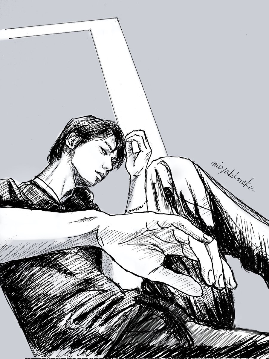 miyabineko3147's tweet photo. #羽生結弦

上から目線に
血が騒ぎ
勢いで

雑ですみません🙏

万年筆とペン、背景ibis
#QuadrupleAxel　
お写真より https://t.co/bI8a8L8UD2