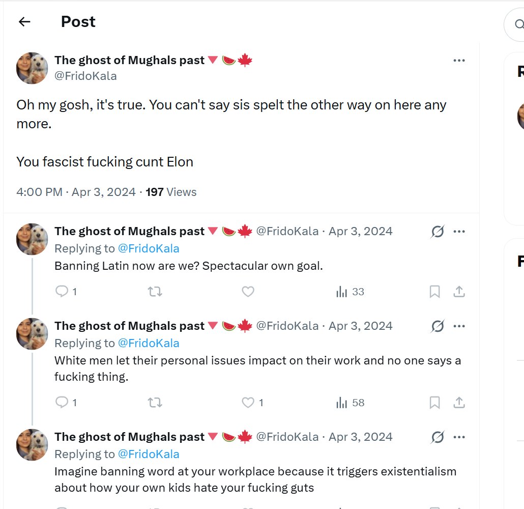 MouseInCr1sis's tweet photo. https://t.co/UdcKRv4Aj8 

 This is the account of the person the left would like you to think is "enriching us" . Pro Palestine anti white @FridoKala who generally fcking hates white people and Britain. Woke ITV @danwootton  😐 https://t.co/VARnuENhzi
