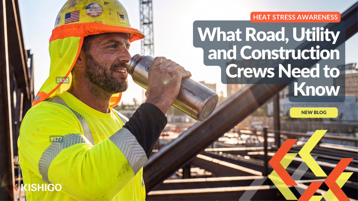 MLKISHIGO's tweet photo. Summer heat can create serious job site hazards.
Learn how road, utility, and construction crews can recognize and prevent heat stress in our latest blog.
Read now: https://t.co/sye5xFxvdE
#KishigoKnows #Blog #HeatStress #PPE #WorkplaceSafety https://t.co/wk72WUzqLn