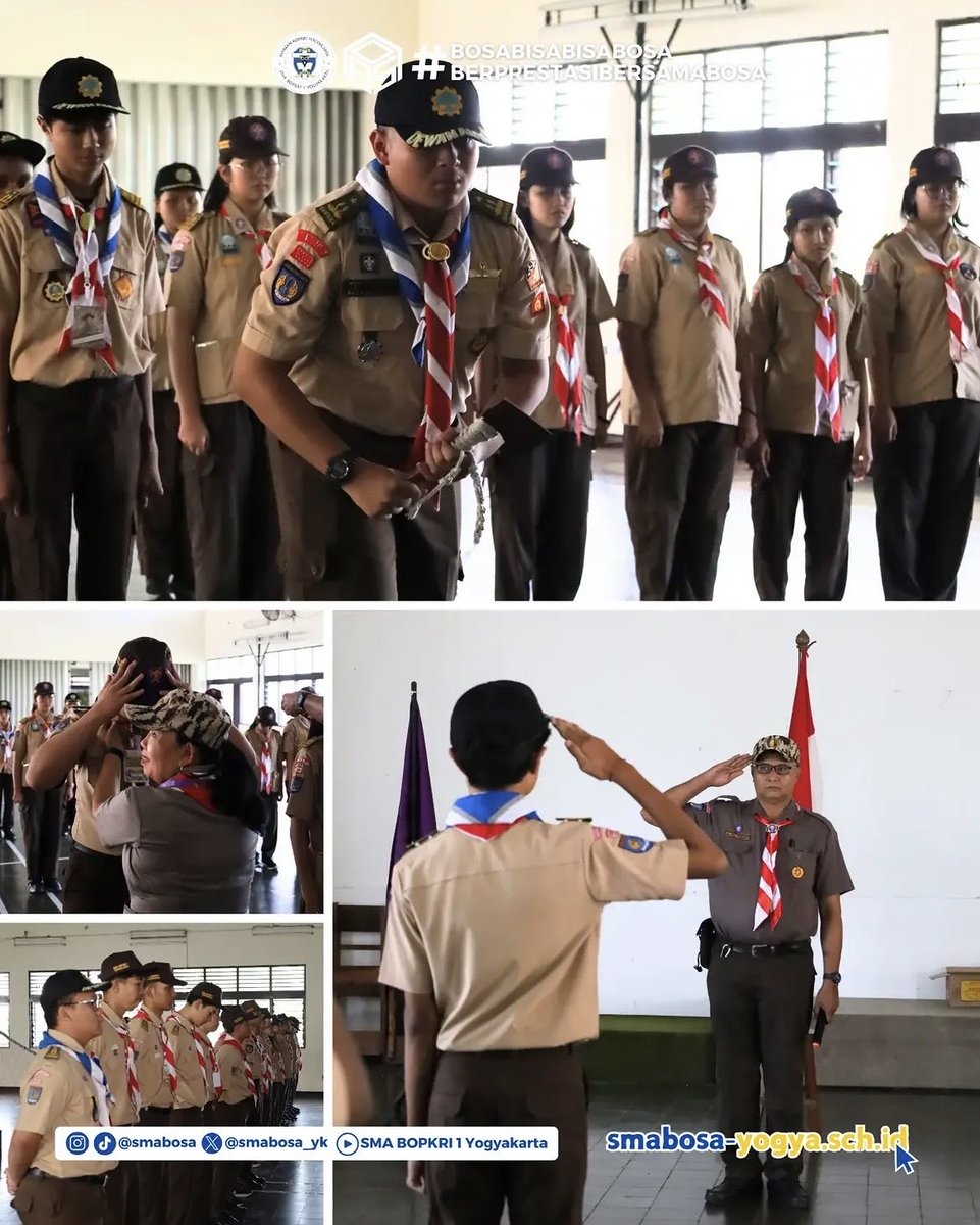 SMABOSA_YK's tweet photo. #BOSAMenyapa, PELANTIKAN BANTARA EKSKUL
PRAMUKA 2026!
Pada tanggal 17-18 Juni 2026, SMA BOPKRI 1 Yogyakarta melaksanakan kegiatan Pelantikan Bantara sebagai bagian dari proses pembinaan karakter dan kepemimpinan anggota Pramuka. https://t.co/V3g4mLcUHG