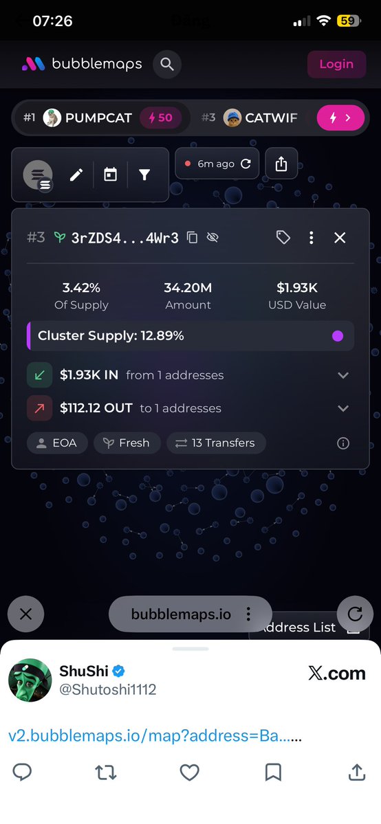 Shutoshi1112's tweet photo. Cluster 1, It's unclear who holds the shares, but they own nearly 13%. https://t.co/R6REIuyj49
