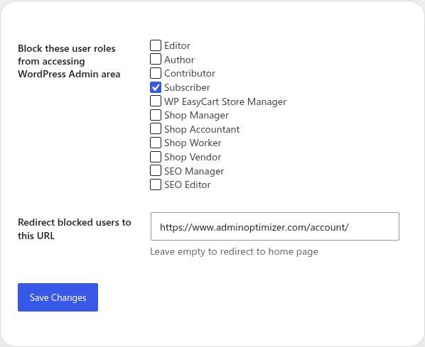 thewpoptimizer's tweet photo. Every user role that can access wp-admin is another potential vulnerability.
Unless they actively manage the site, block them. Automatically redirect subscribers and customers to a custom URL to keep the backend secure.
Built into Admin Optimizer.
https://t.co/2hlQhPzmAa
#WP https://t.co/NUy6v7rP5m