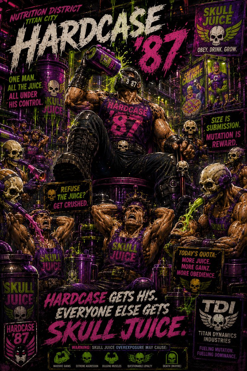 TTDHardcase87's tweet photo. Bros hijacked the Skull Juice Lab

Hardcase 87 takes all employees hostage until 3 inches of biceps appear

Best to let him finish, he’ll go home soon enough https://t.co/27TFQWVVGI