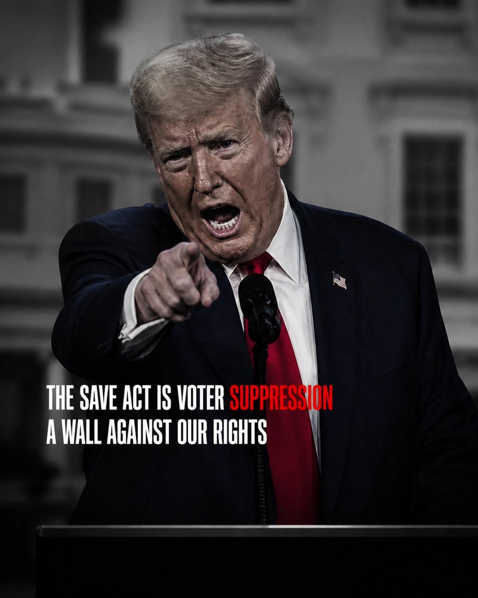 catsagainstgop's tweet photo. TRUMP IS RIGGING THE GAME. The SAVE Act requires in-person proof of citizenship with zero federal funding to cover costs. It’s not about security. It’s about rigging the game. #Trump #suppression https://t.co/869gYEC3tn
