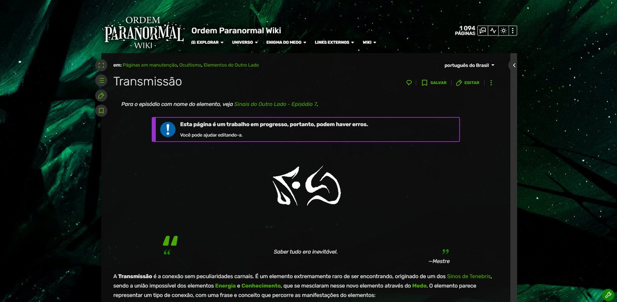 OrdemWiki's tweet photo. 👁️ Medo
🎨 Elemento do Sino de Tipora
📶 Transmissão
👿 Intenção https://t.co/kIlxKwIVYf