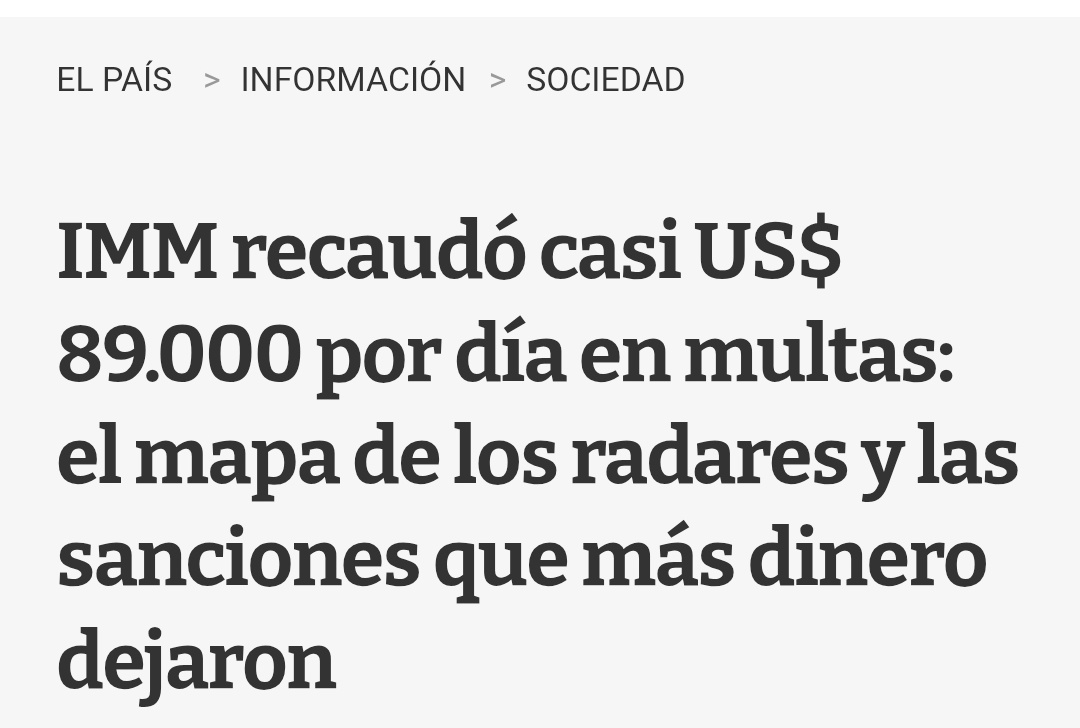 PRINCIPITAJUDIA's tweet photo. ▶️ Bergara recaudó U$S  32.752.000 (más de 32 MILLONES de DÓLARES) solamente en multas
desde que asumió (368 días x 89.000 dólares)
▶️Deberíamos ser la ciudad capital más linda y segura, sin embargo nunca se vivió TAN MAL en toda Montevideo.  
#HechosNoRelato https://t.co/z6GJYLnuP2