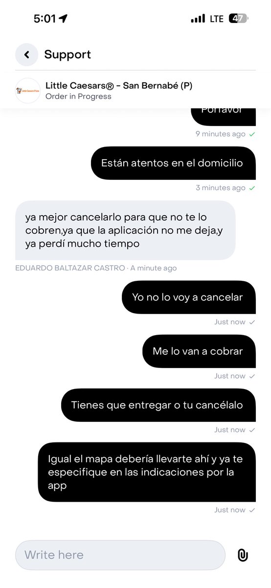 Saul_TrejoG's tweet photo. @RappiMexico el repartidor se negó a entregar el pedido y pidió que lo cancelara “por que ya perdio mucho tiempo” aparte se porto super grosero y Berlin al respecto, que mal servicio! Y la app no me deja reporter nada del pedido. https://t.co/5wqSX2VyOD
