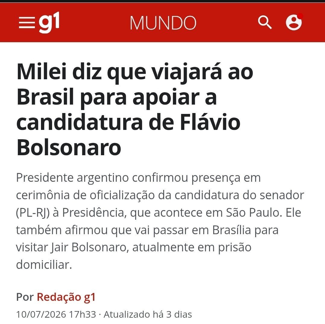 Chief117Br's tweet photo. Se o Renan Santos diz que é o Milei brasileiro, tá na hora de parar de servir ao PT e começar a apoiar o Flávio Bolsonaro contra o Lula. https://t.co/t2GXGXMCll