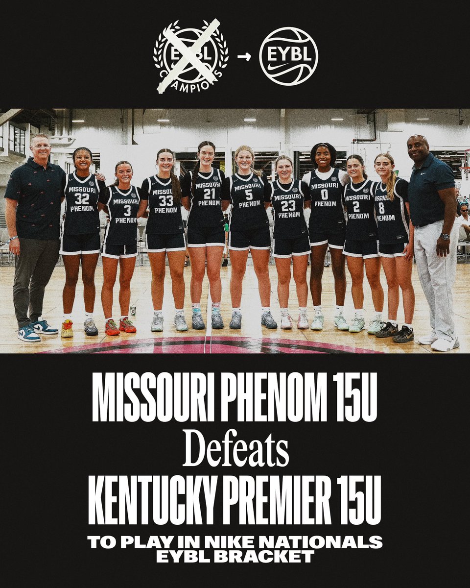 NikeGirlsEYBL's tweet photo. Qualified. Welcome @MissouriPhenom. 🤝🏆 

#2026EYBL | #2026EYCL | #Road2CHI https://t.co/Rgb7pMSpKx