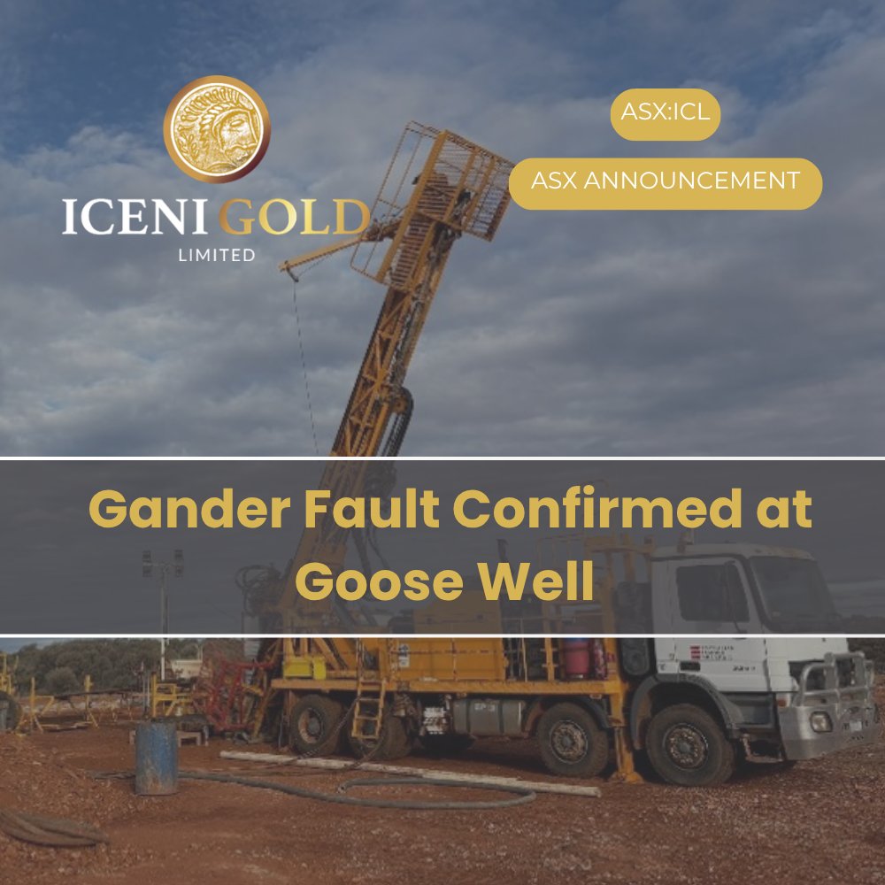 Iceni_Gold's tweet photo. Diamond drilling at Goose Well is complete, confirming our structural model and intersecting the interpreted Gander Fault.  

Assays expected in August. 

$ICL #GoldExploration

https://t.co/kdo4TBTkEr https://t.co/T4MQe3KkOA