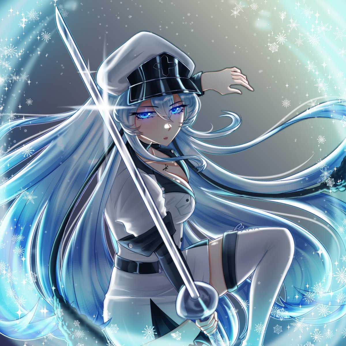 AlenaTheYuriful's tweet photo. Final vs sketch goes crazyy #esdeath #akamegakill https://t.co/pG3ZvjKkcC