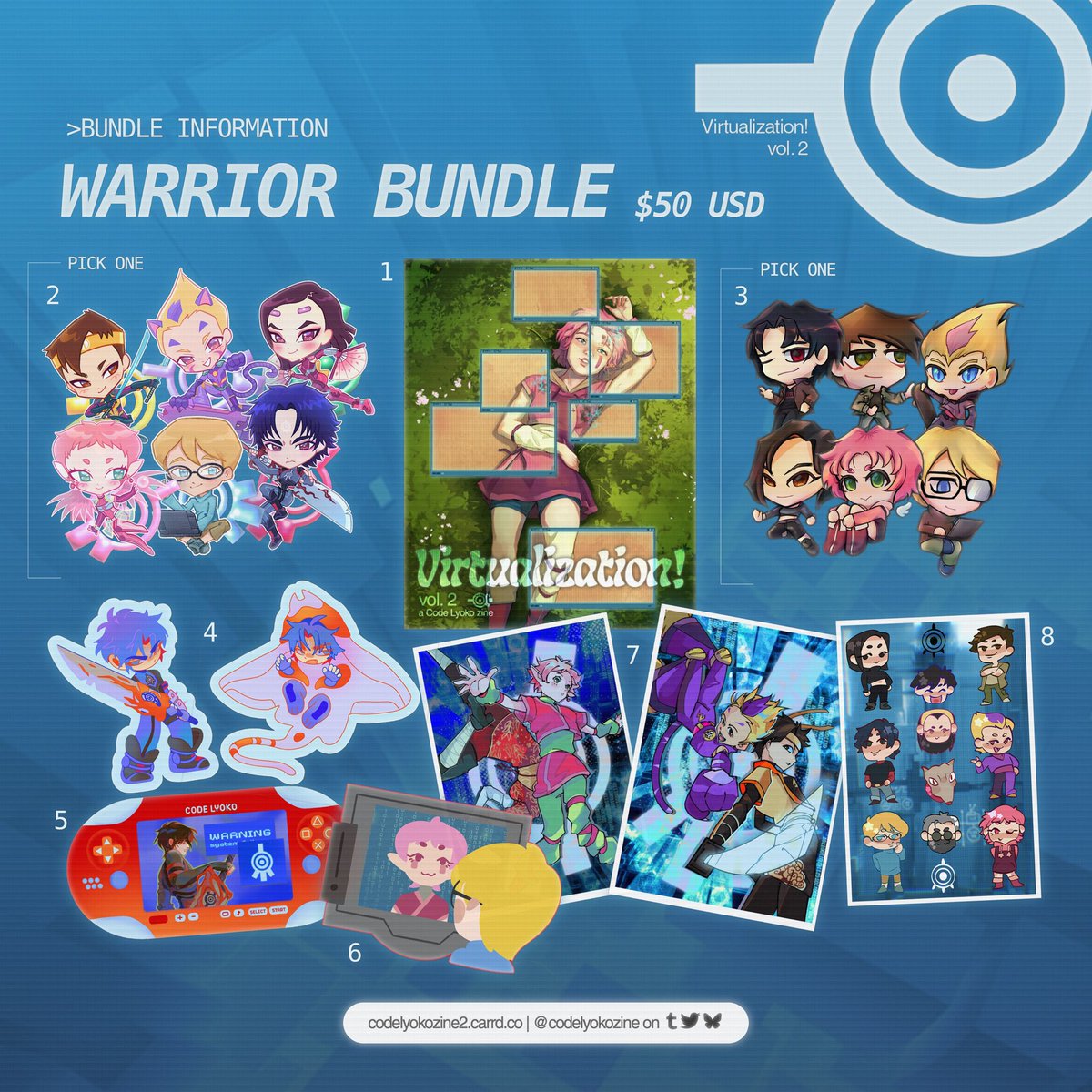codelyokozine's tweet photo. 💿BUNDLE INFO💿

Are you ready for preorders too?

With just two days left before preorders open, we wanted to show off our incredible bundles!

Our shop will open on Wednesday July 15th—so mark your calendars!

Proceeds from this project will be donated to PCRF!

See you soon👋 https://t.co/97WQPdWekY