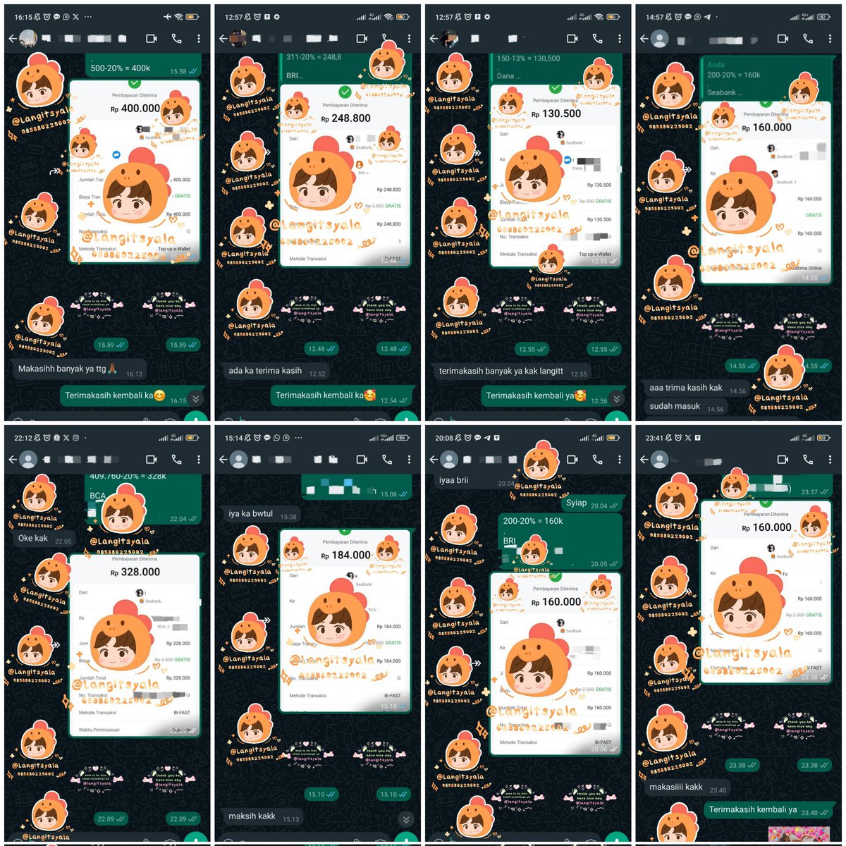 Langit0606's tweet photo. @astuti338328 Gestun di @langitsyala aja! 

Open gestun spayletter,akulaku, lazada, Blibli,tokopedia, gopayletter, kradivo, allobank, yupcard, indodana. All paylatter ✨
{via scan,linkpayment, tagihan, bisa instan/ reguler}

fast respon ke :
wa ( di bio ) @langitsyala https://t.co/eT6SOg0rGH