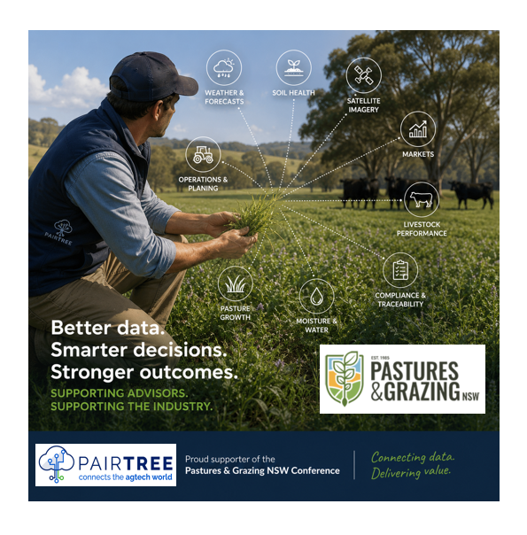 pairtree_dash's tweet photo. Not long to @pasturesandgraziers conference which we are proudly supporting
🔌 INTEGRATED AGRONOMY ☘️ focusing on leading agronomist aligning the tech on farms to make agronomic support easier
#muddybootsandcleaninsights #connectoncesharemanytimes #collaborativeagriculture #ausag https://t.co/j9tTRa88Id