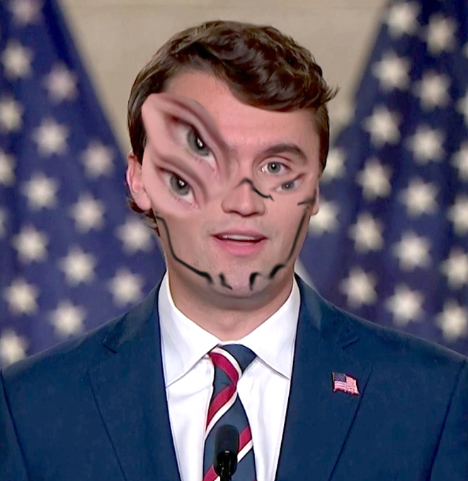 L1V1NG_B0MB's tweet photo. Reports say that charlie kirk has eaten 20 strange fingers.

"No I haven't." He says. https://t.co/tDguHXENyZ