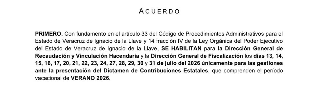 ramonorteg's tweet photo. Acuerdo de habilitación de plazos al 31 de julio para presentación de dictamen de contribuciones estatales en veracruz #ISERTP #3%nomina #Noprorroga https://t.co/bsXbY3SXKg
