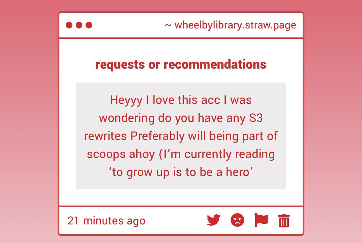 wheelbylibrary's tweet photo. i was reading one where he’s w the scoops but it seems to have been privated :( https://t.co/dX6YPv04PM
