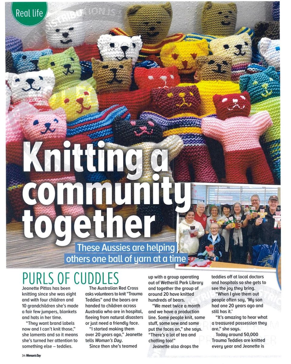 FCOpenLibraries's tweet photo. Our incredible crochet and knitting group have been featured in @WomansDay magazine, discussing all things knitting and trauma teddies related! 🧸🥰

To join our upcoming crochet and knitting sessions, visit: https://t.co/fiPmjHRxbs

#crochetandknitting #traumateddies #FCOL https://t.co/64BIMvN2j0