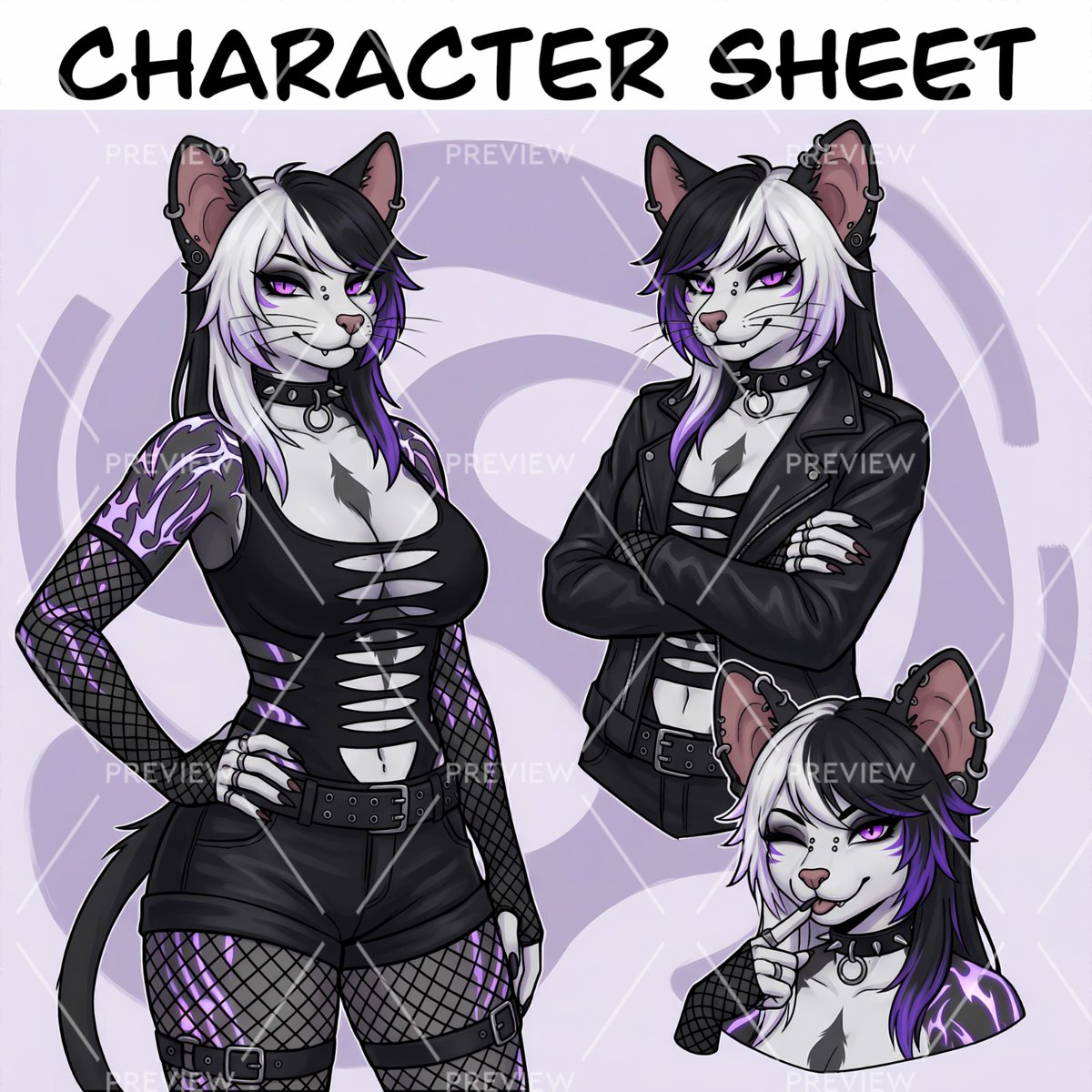 _Luxiii__'s tweet photo. 😭💜 Willow came out SO good. 🐾✨
Custom reference sheet made from scratch because every OC deserves to look iconic. Safe to say... we absolutely snapped with this one. 🫶🎀
#Furry #Fursona #FurryArt #OC #ReferenceSheet #CharacterDesign #Anthro #FurryFandom #FurryArtist https://t.co/cqXWm9aUZw