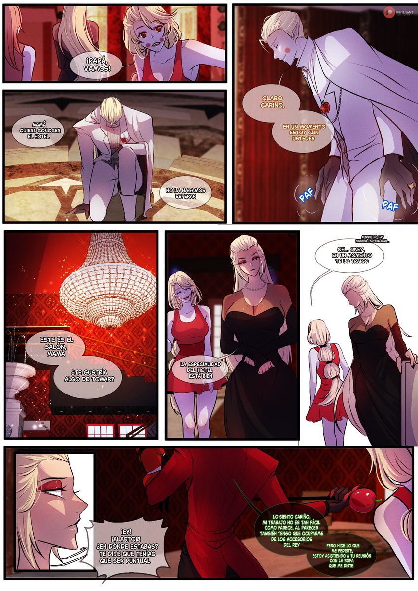 KariLiuArt_Boys's tweet photo. radioapple comic part 8 !! full ⬇❤️ Lucifer  x Lilith Alastor x Lucifer ✨#alastor #radioapple https://t.co/vP6ochTnb4